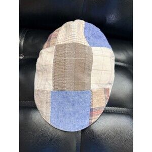 Petracci Patchwork Ivy Cap Newsboy Hat XL Made in Italy 100% Cotton Multicolor